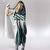Turquoise Traditional Cloak Aotearoa Hooded Blanket Maori Paua Shell Korowai Pattern