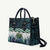 Turquoise Traditional Cloak Aotearoa Leather Bag Maori Paua Shell Korowai Pattern - Polynesian Pride