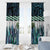 Turquoise Traditional Cloak Aotearoa Window Curtain Maori Paua Shell Korowai Pattern