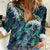 Turquoise Traditional Cloak Aotearoa Women Casual Shirt Maori Paua Shell Korowai Pattern