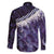 Purple Traditional Cloak Aotearoa Family Matching Short Sleeve Bodycon Dress and Hawaiian Shirt Maori Paua Shell Korowai Pattern
