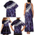 Purple Traditional Cloak Aotearoa Family Matching Tank Maxi Dress and Hawaiian Shirt Maori Paua Shell Korowai Pattern