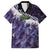 Purple Traditional Cloak Aotearoa Family Matching Tank Maxi Dress and Hawaiian Shirt Maori Paua Shell Korowai Pattern