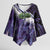 Purple Traditional Cloak Aotearoa Kimono Sleeve Blouse Maori Paua Shell Korowai Pattern - Polynesian Pride