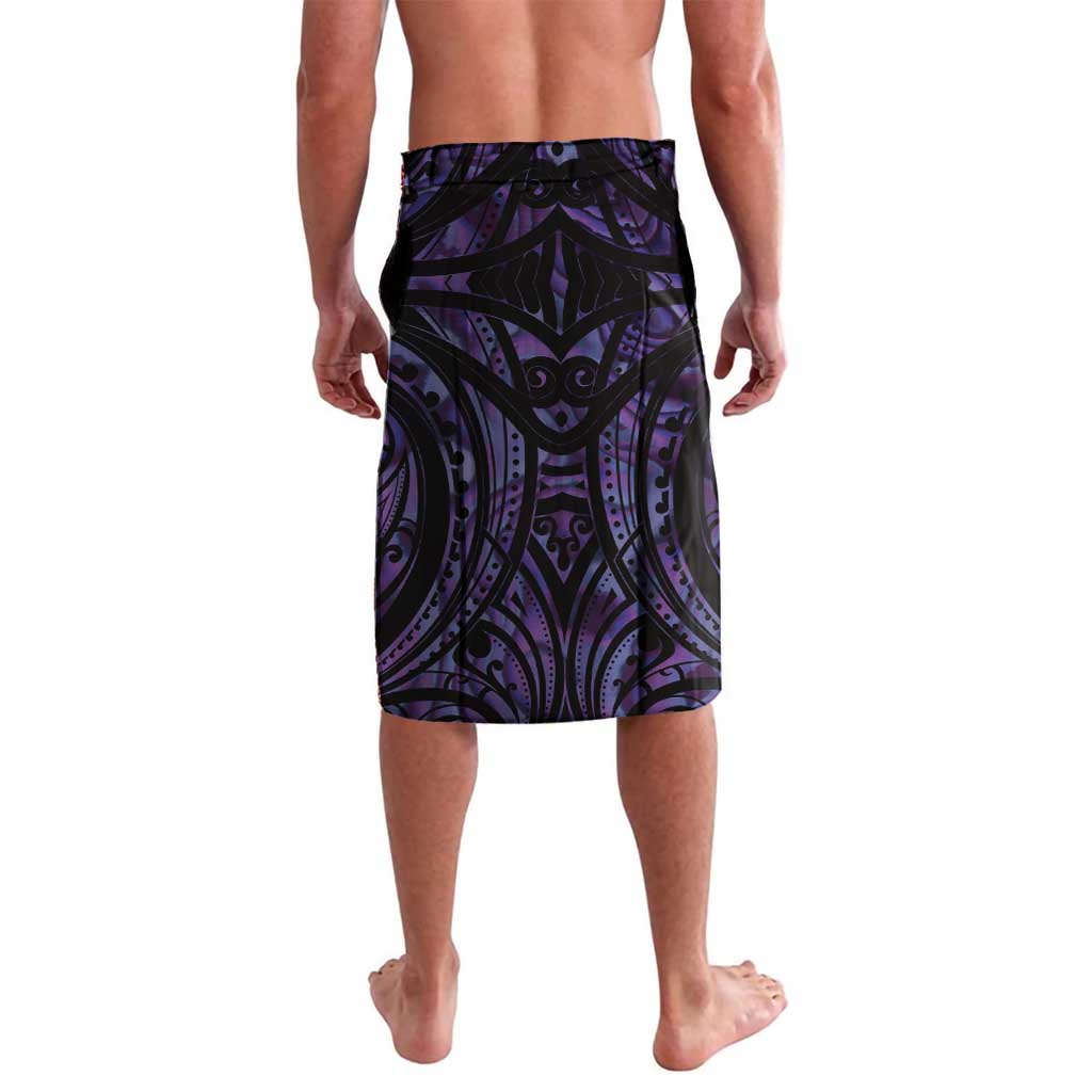 Purple Traditional Cloak Aotearoa Lavalava Maori Paua Shell Korowai Pattern