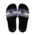 Purple Traditional Cloak Aotearoa Slide Sandals Maori Paua Shell Korowai Pattern - Polynesian Pride