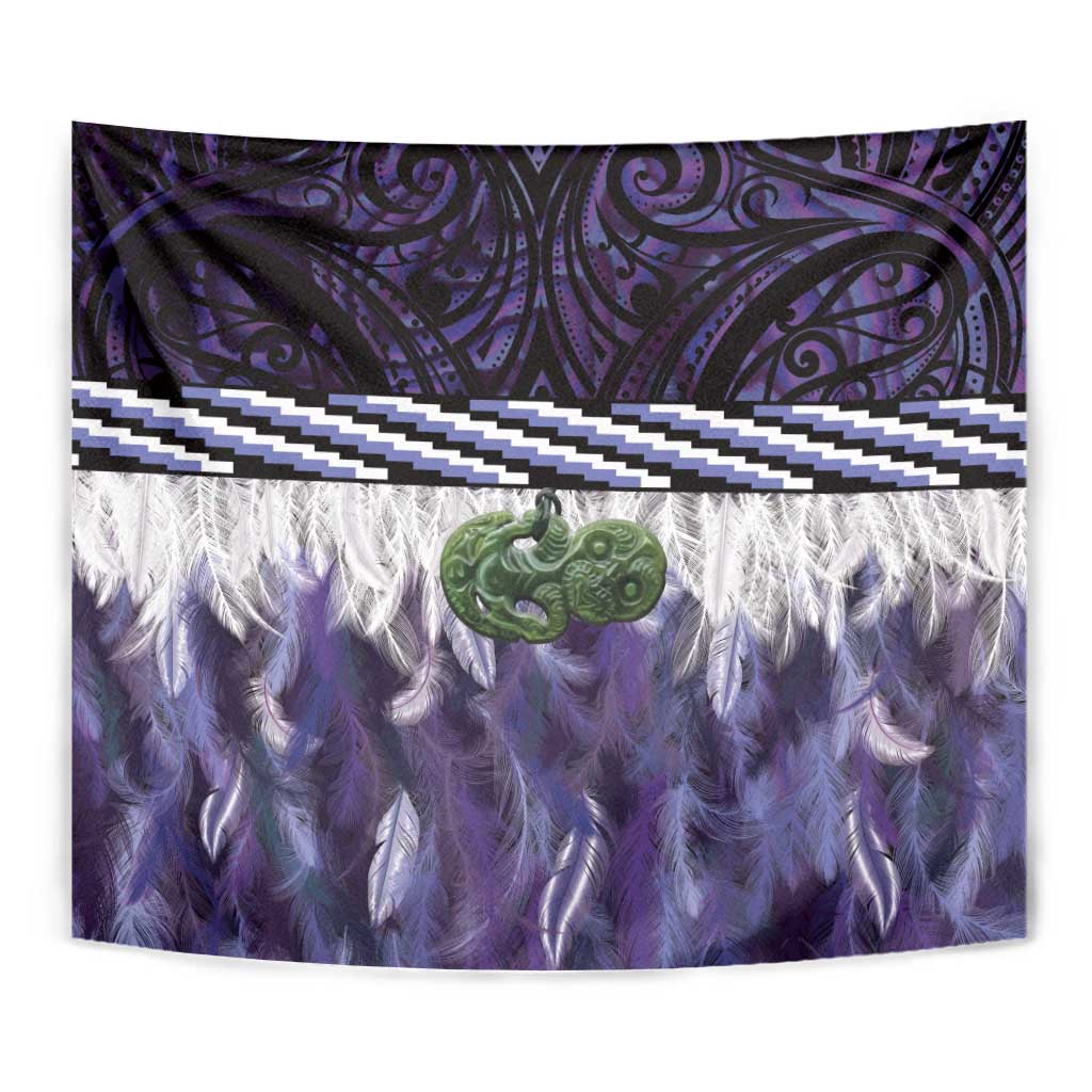 Purple Traditional Cloak Aotearoa Tapestry Maori Paua Shell Korowai Pattern