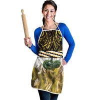 Yellow Traditional Cloak Aotearoa Apron Maori Paua Shell Korowai Pattern - Polynesian Pride