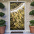 Yellow Traditional Cloak Aotearoa Door Cover Maori Paua Shell Korowai Pattern - Polynesian Pride
