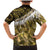 Yellow Traditional Cloak Aotearoa Family Matching Mermaid Dress and Hawaiian Shirt Maori Paua Shell Korowai Pattern