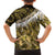 Yellow Traditional Cloak Aotearoa Family Matching Tank Maxi Dress and Hawaiian Shirt Maori Paua Shell Korowai Pattern