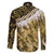 Yellow Traditional Cloak Aotearoa Family Matching Tank Maxi Dress and Hawaiian Shirt Maori Paua Shell Korowai Pattern