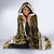 Yellow Traditional Cloak Aotearoa Hooded Blanket Maori Paua Shell Korowai Pattern
