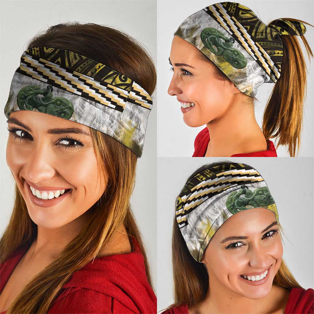 Yellow Traditional Cloak Aotearoa Neck Gaiter Maori Paua Shell Korowai Pattern - Polynesian Pride