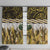 Yellow Traditional Cloak Aotearoa Window Curtain Maori Paua Shell Korowai Pattern