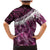 Pink Traditional Cloak Aotearoa Family Matching Mermaid Dress and Hawaiian Shirt Maori Paua Shell Korowai Pattern