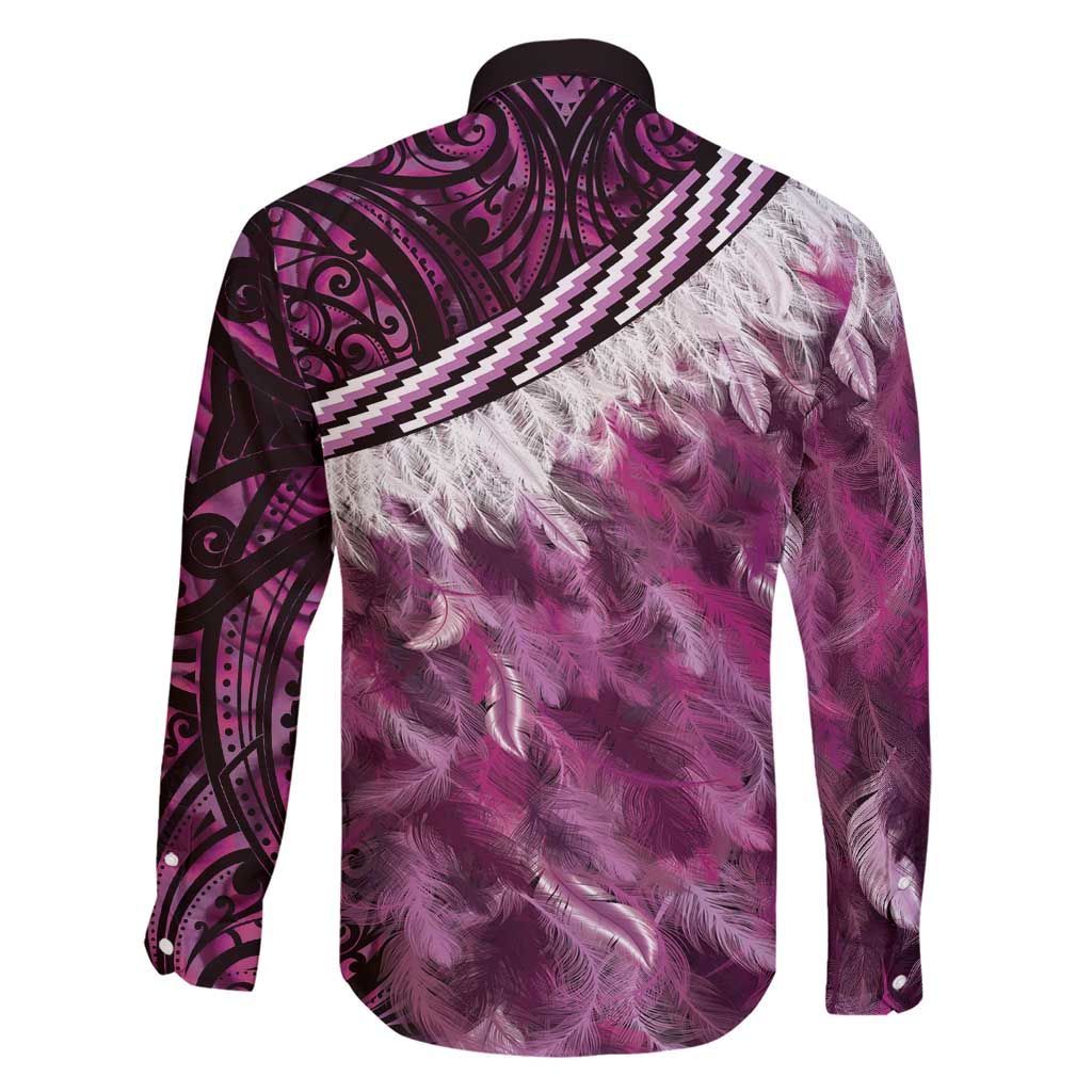 Pink Traditional Cloak Aotearoa Family Matching Short Sleeve Bodycon Dress and Hawaiian Shirt Maori Paua Shell Korowai Pattern LT14 - Polynesian Pride