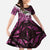 Pink Traditional Cloak Aotearoa Family Matching Tank Maxi Dress and Hawaiian Shirt Maori Paua Shell Korowai Pattern