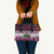 Pink Traditional Cloak Aotearoa Leather Bag Maori Paua Shell Korowai Pattern - Polynesian Pride