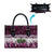 Pink Traditional Cloak Aotearoa Leather Bag Maori Paua Shell Korowai Pattern - Polynesian Pride