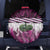 Pink Traditional Cloak Aotearoa Spare Tire Cover Maori Paua Shell Korowai Pattern