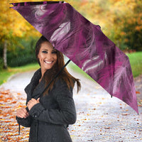 Pink Traditional Cloak Aotearoa Umbrella Maori Paua Shell Korowai Pattern - Polynesian Pride