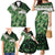 Green Traditional Cloak Aotearoa Family Matching Mermaid Dress and Hawaiian Shirt Maori Paua Shell Korowai Pattern