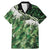 Green Traditional Cloak Aotearoa Family Matching Mermaid Dress and Hawaiian Shirt Maori Paua Shell Korowai Pattern