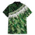 Green Traditional Cloak Aotearoa Family Matching Mermaid Dress and Hawaiian Shirt Maori Paua Shell Korowai Pattern