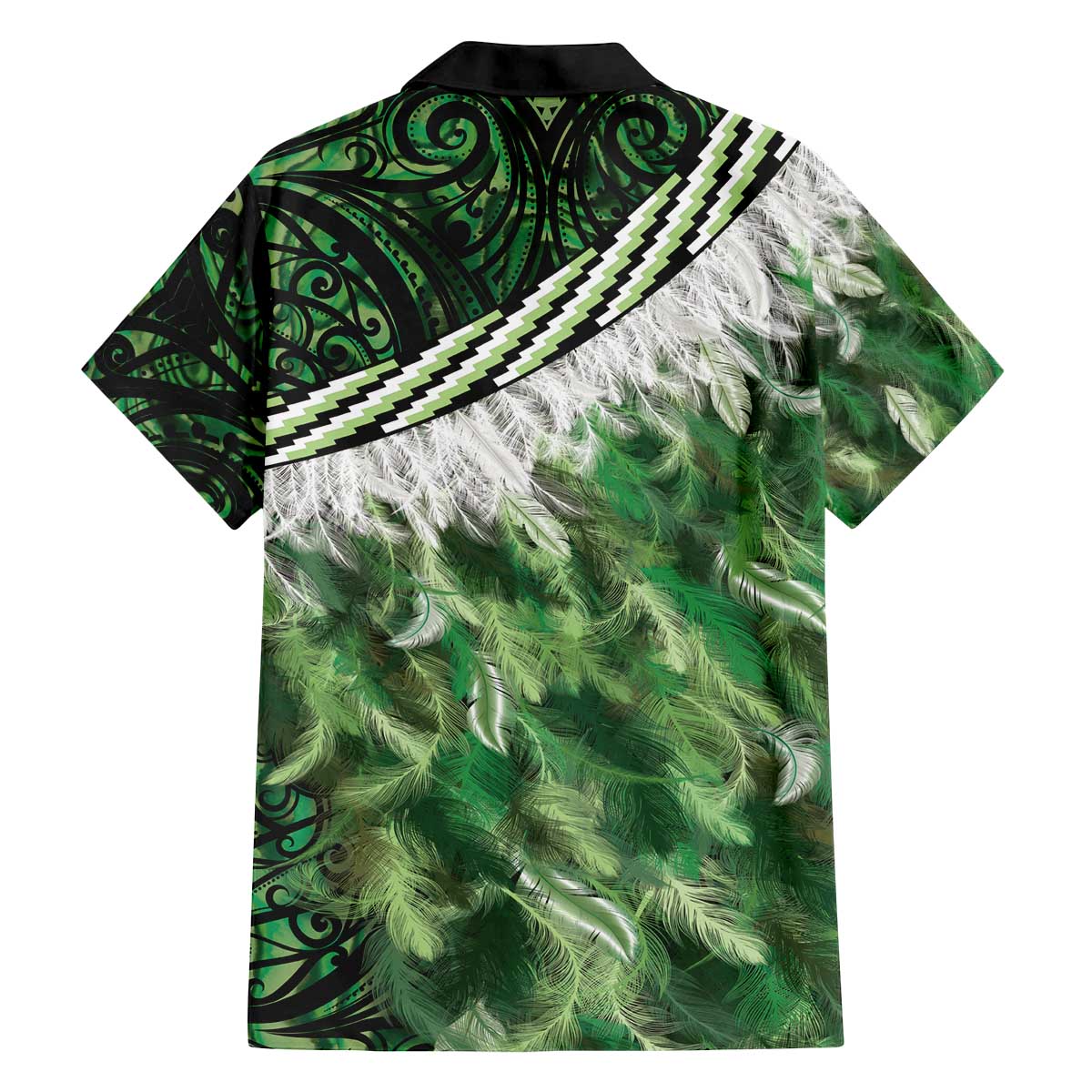 Green Traditional Cloak Aotearoa Family Matching Off The Shoulder Long Sleeve Dress and Hawaiian Shirt Maori Paua Shell Korowai Pattern LT14 - Polynesian Pride