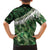 Green Traditional Cloak Aotearoa Family Matching Tank Maxi Dress and Hawaiian Shirt Maori Paua Shell Korowai Pattern
