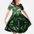 Green Traditional Cloak Aotearoa Family Matching Tank Maxi Dress and Hawaiian Shirt Maori Paua Shell Korowai Pattern