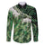 Green Traditional Cloak Aotearoa Family Matching Tank Maxi Dress and Hawaiian Shirt Maori Paua Shell Korowai Pattern