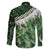Green Traditional Cloak Aotearoa Family Matching Tank Maxi Dress and Hawaiian Shirt Maori Paua Shell Korowai Pattern