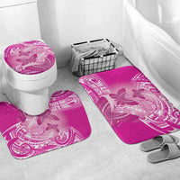 Polynesia Breast Cancer Awareness Bathroom Set Think Pink Ribbon Polynesian Butterflies