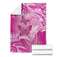 Polynesia Breast Cancer Awareness Blanket Think Pink Ribbon Polynesian Butterflies