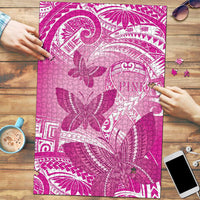 Polynesia Breast Cancer Awareness Puzzle Think Pink Ribbon Polynesian Butterflies