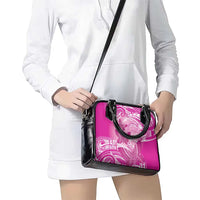 Polynesia Breast Cancer Awareness Shoulder Handbag Think Pink Ribbon Polynesian Butterflies