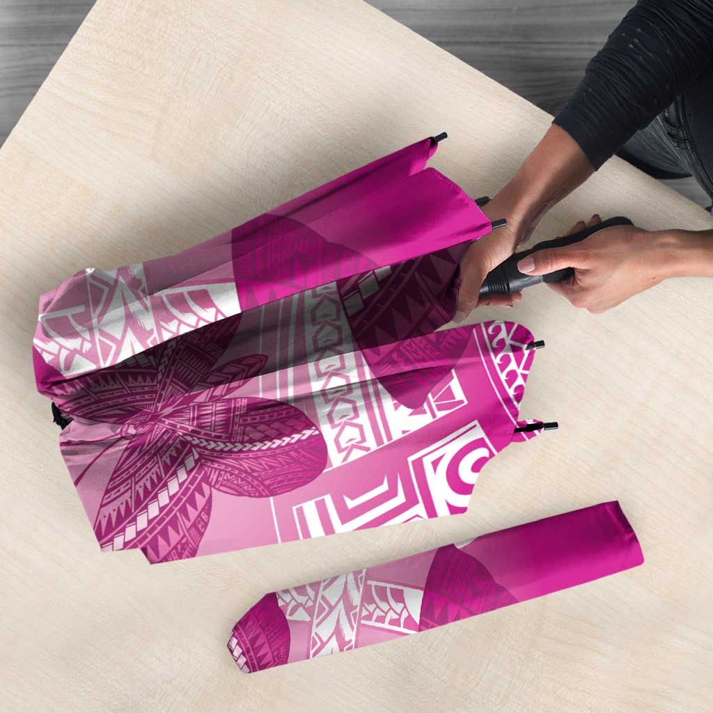 Polynesia Breast Cancer Awareness Umbrella Think Pink Ribbon Polynesian Butterflies