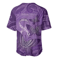Personalised Polynesia Lupus Awareness Month Baseball Jersey Warrior Purple Ribbon Polynesian Butterflies