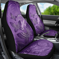 Polynesia Lupus Awareness Month Car Seat Cover Warrior Purple Ribbon Polynesian Butterflies