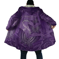 Personalised Polynesia Lupus Awareness Month Cloak Warrior Purple Ribbon Polynesian Butterflies