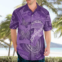 Personalised Polynesia Lupus Awareness Month Hawaiian Shirt Warrior Purple Ribbon Polynesian Butterflies