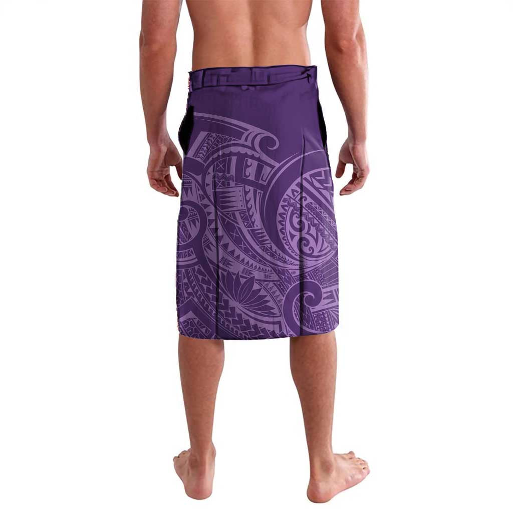 Personalised Polynesia Lupus Awareness Month Lavalava Warrior Purple Ribbon Polynesian Butterflies