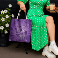 Polynesia Lupus Awareness Month Tote Bag Warrior Purple Ribbon Polynesian Butterflies