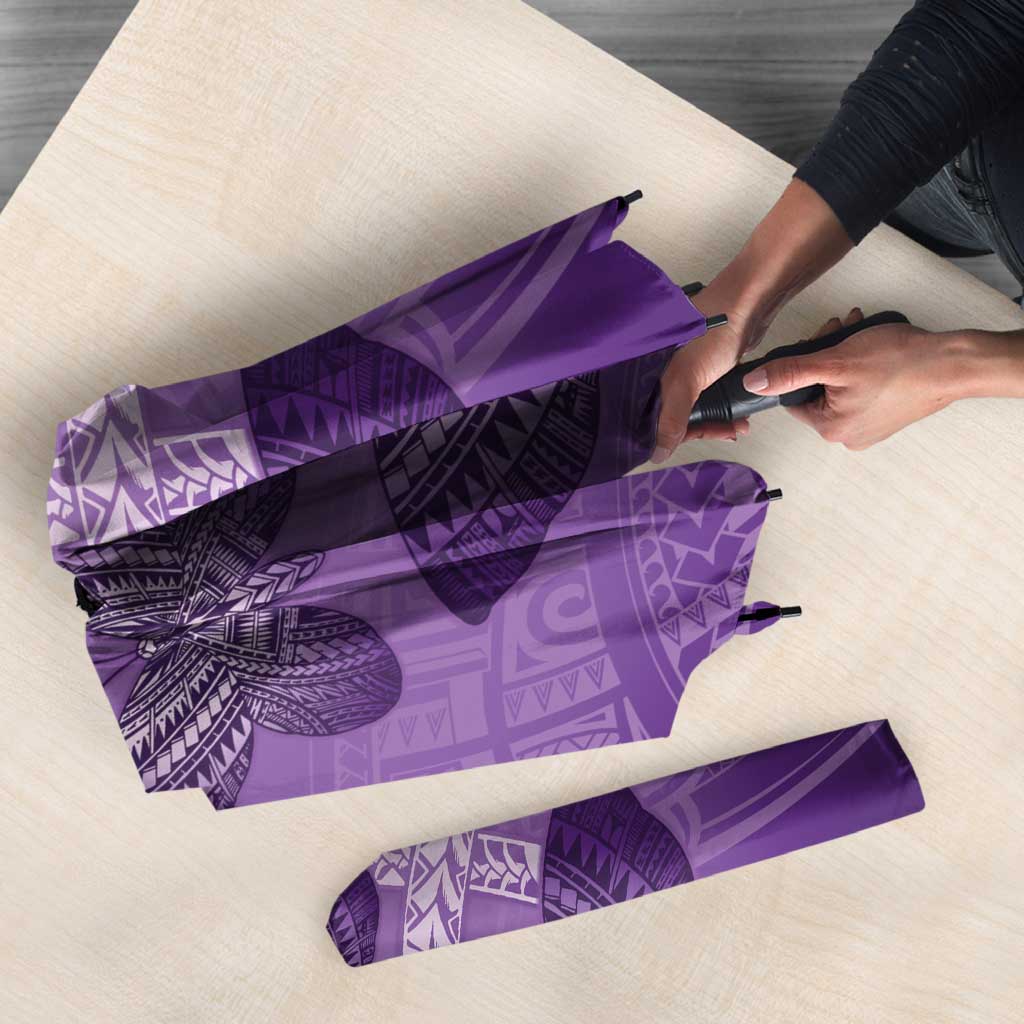 Polynesia Lupus Awareness Month Umbrella Warrior Purple Ribbon Polynesian Butterflies