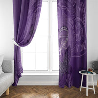 Polynesia Lupus Awareness Month Window Curtain Warrior Purple Ribbon Polynesian Butterflies