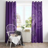 Polynesia Lupus Awareness Month Window Curtain Warrior Purple Ribbon Polynesian Butterflies