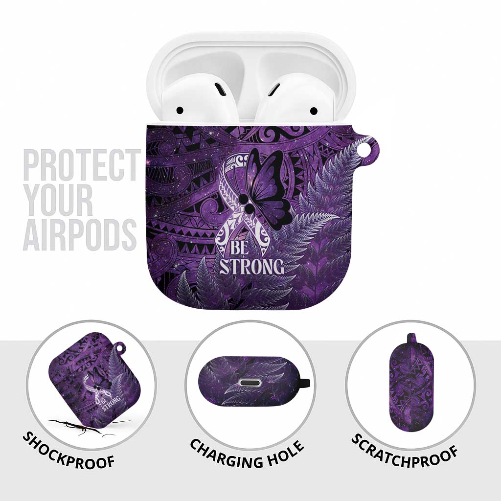 Lupus Awareness Month New Zealand AirPods Case Be Strong Warrior Maori Silver Fern