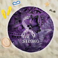 Lupus Awareness Month New Zealand Beach Blanket Be Strong Warrior Maori Silver Fern